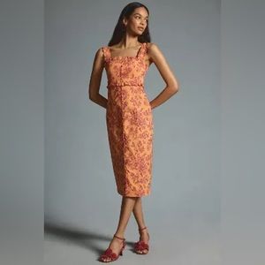 Anthropologie The Linden Slim Square-Neck Dress Size XXS